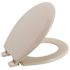 Premier Molded Round Wood Closed Front Toilet Seat in Bone