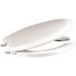 Premier Extra Heavy-Duty Elongated Open Front Plastic Toilet Seat with Lid in White
