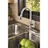 CLEVELAND FAUCET GROUP Baystone Single-Handle Pull-Down Sprayer Kitchen Faucet with Spout in Chrome