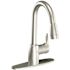 Baystone Classic Stainless 14.38 in. H Pull Down Sprayer Kitchen Faucet with 360 Degree Spout Swivel and Power Clean