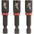 Milwaukee SHOCKWAVE Impact Duty 1/4 in. x 1-7/8 in. Alloy Steel Magnetic Nut Driver Bit (3-Pack)