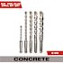 Milwaukee 2-Cutter SDS-PLUS Carbide Hammer Drill Bit Set (5-Piece)