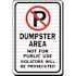 HY-KO 12 in. x 18 in. No Parking/Dumpster Area Not For Public Use Sign