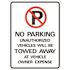 HY-KO 18 in. x 24 in. No Parking Heavy-Duty Sign
