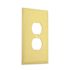 TAYMAC Ivory 1-Gang Duplex Outlet Wall Plate (1-Pack)