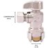 SharkBite 1/2 in. Push-to-Connect x 3/8 in. O.D. Compression Chrome-Plated Brass Quarter-Turn Angle Stop Valve