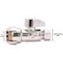 SharkBite 1/2 in. Push-to-Connect x 3/8 in. O.D. Compression Chrome-Plated Brass Quarter-Turn Straight Stop Valve