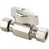 BrassCraft 3/8 in. Nom Female Comp Inlet x 3/8 in. OD Comp Outlet 1/4-Turn Straight Ball Stop