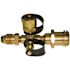 MEC Camping Tee Excess Flow Pol x 1 in. -20 Male with Cap Female Pol 1/4 in. Male