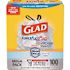 Glad Forceflex Plus 13 Gal. White Tall Kitchen Drawstring Trash Bags (100-Case)