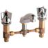 Chicago Faucets CHICAGO FAUCET WIDESPREAD BATHROOM FAUCET, LESS WASTE ASSEMBLY, LEAD FREE, THREE WING HANDLES