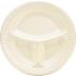 DART 10.25 in. Compartmented Laminated White Quiet Classic Plate (500 per Case)
