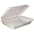 DART Hinged Containers With Lid Large White 1-Compartment (200 per Case)