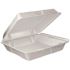 DART Hinged Containers With Removable Lid White Large 1-Compartment (200 per Case)