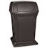 Rubbermaid Commercial Products Ranger 45 Gal. Black Decorative Outdoor Trash Can with Lid