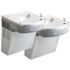 Elkay Versatile Wall Mount Bi-Level ADA Cooler Non-Filtered Refrigerated Drinking Fountain Light Gray Granite