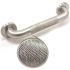 WingIts Premium Series 16 in. x 1.5 in. Diamond Knurled Grab Bar in Satin Stainless Steel (19 in. Overall Length)