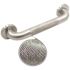 WingIts Premium Series 18 in. x 1.5 in. Diamond Knurled Grab Bar in Satin Stainless Steel (21 in. Overall Length)