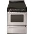 24 in. 2.97 cu. ft. Freestanding Smooth Top Electric Range in Stainless Steel