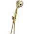 Delta 7-Spray Patterns 1.75 GPM 3.81 in. Wall Mount Handheld Shower Head in Polished Brass