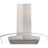 36 in. 400 CFM Convertible Vent Wall Mount Range Hood with Glass Accents & Crown Molding in Stainless Steel