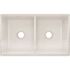 Elkay Fireclay 33 in. Farmhouse/Apron-Front Double Bowl White Gloss Fireclay Kitchen Sink Only