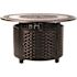 Fire Sense Bellante 44 in. x 24 in. Woven Aluminum LPG Fire Pit in Antique Bronze Bellante