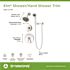 Symmons Elm 2-Handle 5-Spray Shower Trim with 3-Spray Hand Shower in Polished Chrome (Valves not Included)