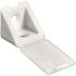 Screw-On Plastic Connector and Stabilizer for Corners and Edges, White (50-Pack)