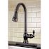 Kingston Brass Classic Single-Handle Pull-Down Sprayer Kitchen Faucet in Oil Rubbed Bronze