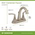 Symmons Minimalist 4 in. Centerset 2-Handle Bathroom Faucet with Drain Assembly in Brushed Nickel