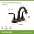 Symmons Elm 4 in. Centerset 2-Handle Mid Arc Bathroom Faucet with Drain Assembly in Seasoned Bronze