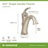 Symmons Elm Single Hole Single-Handle Bathroom Faucet with Drain Assembly in Satin Nickel (1.0 GPM)