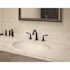 Symmons Minimalist 8 in. Widespread Two Handle Bathroom Faucet with Drain Assembly in Seasoned Bronze