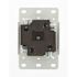 Leviton 50 Amp Flush Mount Shallow Single Outlet, Black 279-S00