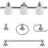 Globe Electric Jayden 5-Piece Satin Nickel All-In-One Bathroom Vanity Light Set