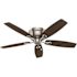 Hunter Oakhurst 52 In. LED Indoor Low Profile Brushed Nickel Ceiling Fan