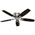 Hunter Oakhurst 52 In. LED Indoor Low Profile Brushed Nickel Ceiling Fan