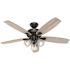 Hunter Highbury II 52 in. LED Indoor Matte Black Ceiling Fan with Light Kit