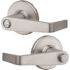 Kwikset Kingston Satin Chrome UL Rated Privacy Bed/Bath Door Handle with Lock