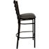 Flash Furniture Hercules Series Ladder Back Restaurant Barstool with Black Vinyl Seat