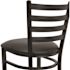 Flash Furniture Hercules Series Ladder Back Restaurant Barstool with Black Vinyl Seat