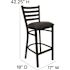 Flash Furniture Hercules Series Ladder Back Restaurant Barstool with Black Vinyl Seat