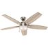 Hunter Antero 54 in. LED Indoor Brushed Nickel Ceiling Fan with Light