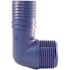 Apollo 1 in. Barb Insert Blue Twister Polypropylene 90-Degree x MPT Elbow Fitting