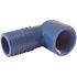 Apollo 1 in. x 3/4 in. Barb Insert Blue Twister Polypropylene 90-Degree x FPT Elbow Fitting