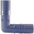 Apollo 3/4 in. Barb Insert Blue Twister Polypropylene 90-Degree Elbow Fitting
