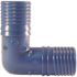 Apollo 1 in. Barb Insert Blue Twister Polypropylene 90-Degree Elbow Fitting