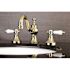 Kingston Brass Country Lever 8 in. Widespread 2-Handle High-Arc Bathroom Faucet in Polished Brass