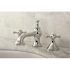 Kingston Brass English Cross 8 in. Widespread 2-Handle Mid-Arc Bathroom Faucet in Chrome